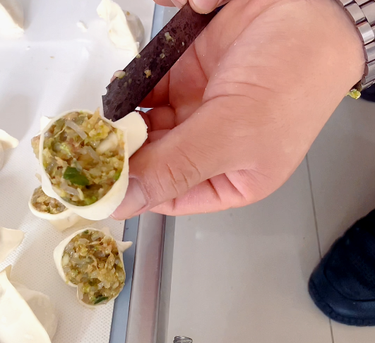 餃子機(jī)包制成型效果